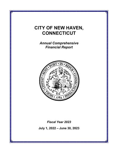 City of New Haven ACFR Cover