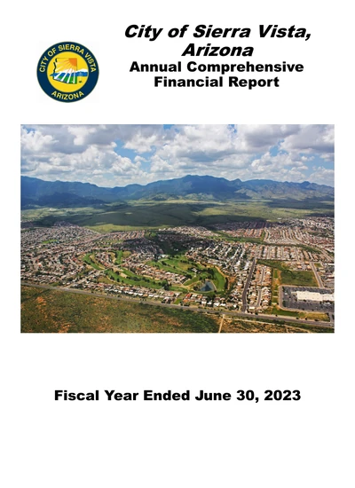 City of Sierra Vista, Arizona ACFR Cover