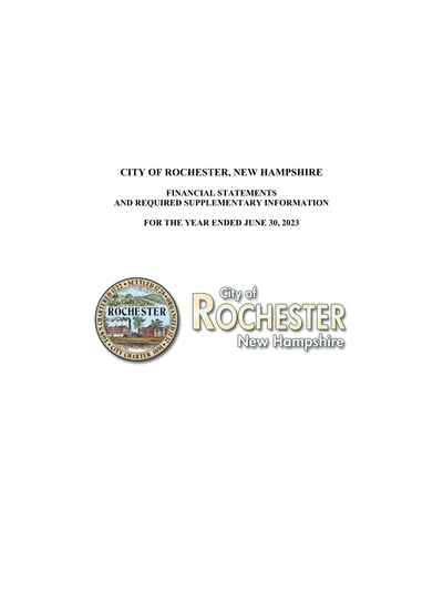 City of Rochester, New Hampshire ACFR Cover