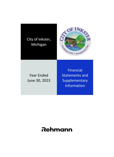 City of Inkster ACFR Cover