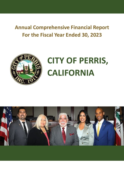 City of Perris ACFR Cover