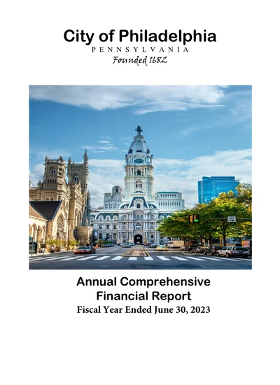 City of Philadelphia ACFR Cover