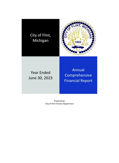 City of Flint ACFR Cover