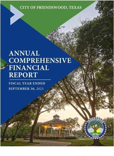 City of Friendswood, Texas ACFR Cover