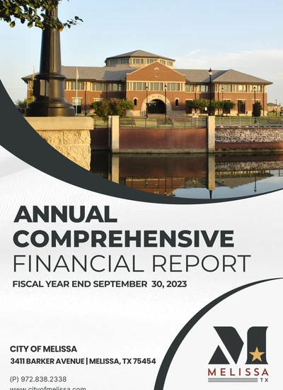 City of Melissa ACFR Cover