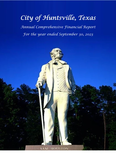 City of Huntsville ACFR Cover