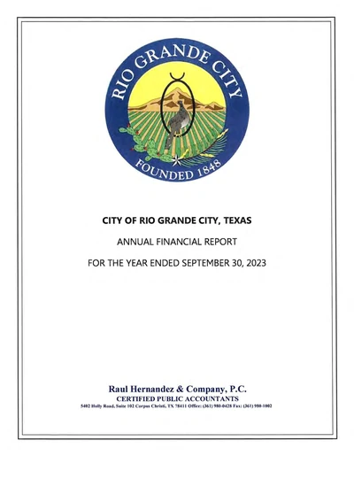 City of Rio Grande City ACFR Cover