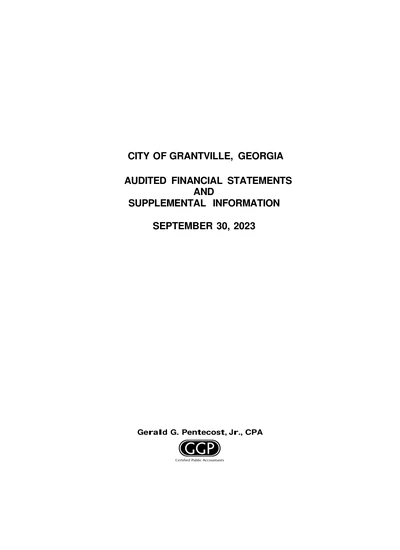 City of Grantville ACFR Cover
