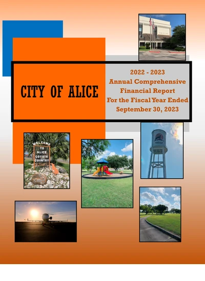 City of Alice, Texas ACFR Cover