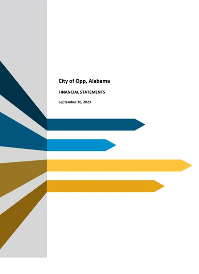 City of Opp, Al ACFR Cover