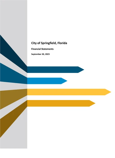 City of Springfield, Florida ACFR Cover