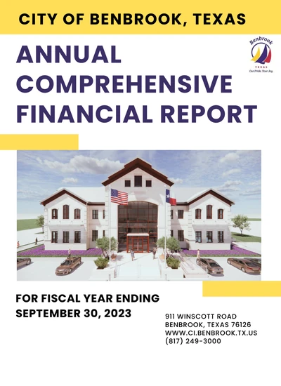 City of Benbrook, Texas ACFR Cover