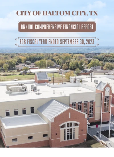 City of Haltom City ACFR Cover