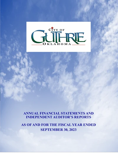 City of Guthrie ACFR Cover