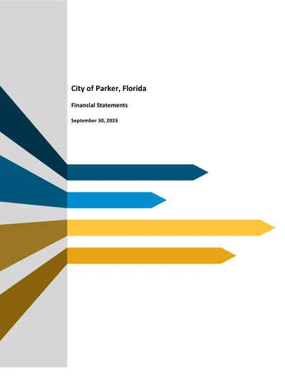 City of Parker, Florida ACFR Cover