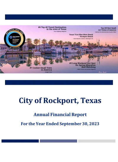 City of Rockport, Texas ACFR Cover