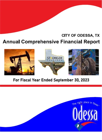 City of Odessa ACFR Cover