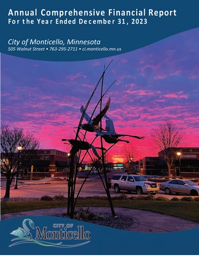 City of Monticello ACFR Cover