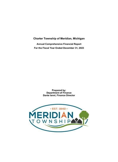 Charter Township of Meridian ACFR Cover
