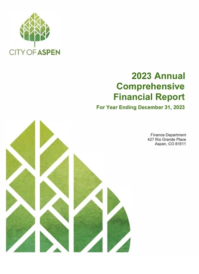 City of Aspen ACFR Cover