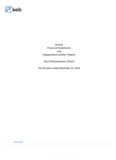 City of Murphysboro, Illinois ACFR Cover