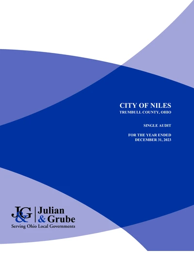City of Niles ACFR Cover