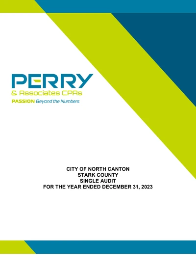 City of North Canton ACFR Cover