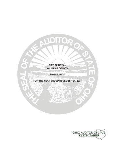 City of Bryan ACFR Cover