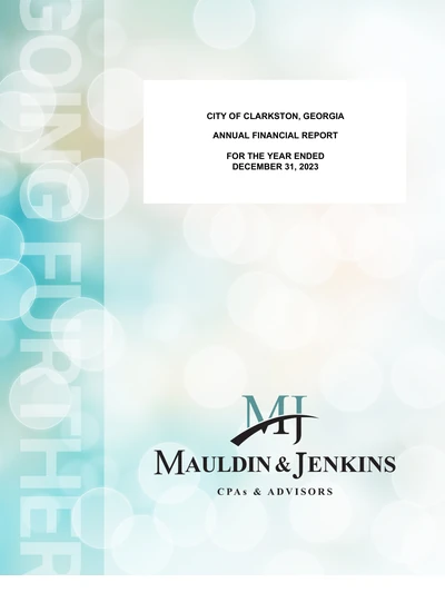 City of Clarkston ACFR Cover