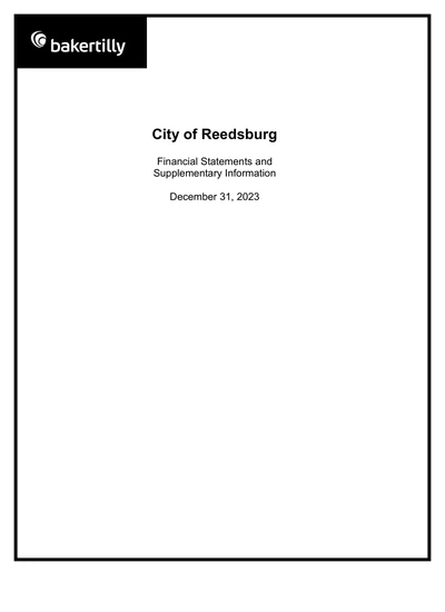 City of Reedsburg ACFR Cover