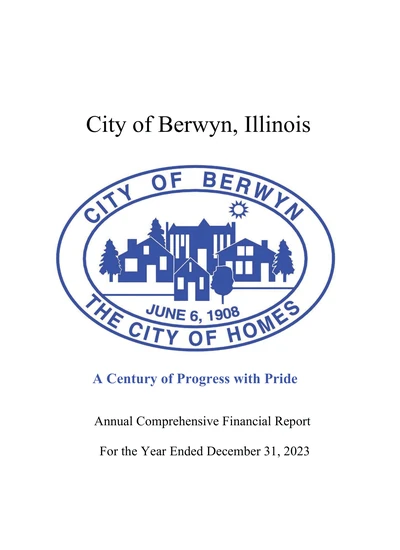City of Berwyn ACFR Cover