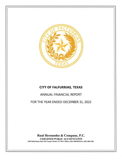 City of Falfurrias ACFR Cover