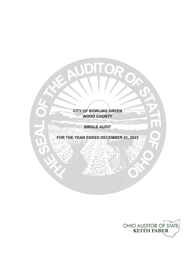 City of Bowling Green ACFR Cover