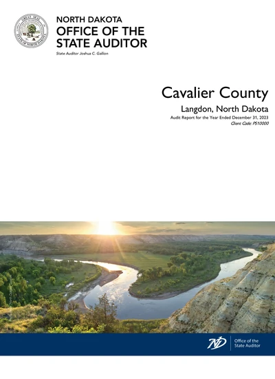 Cavalier County ACFR Cover