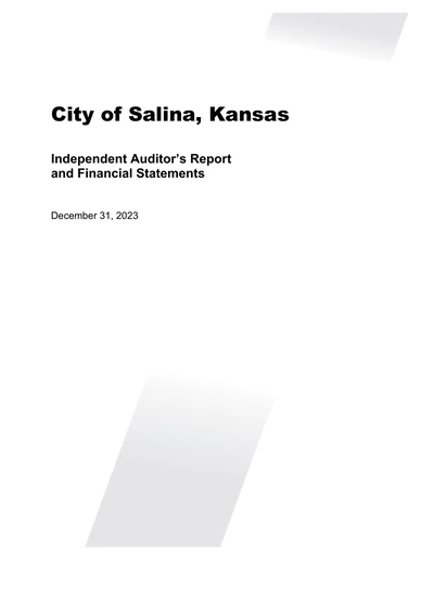 City of Salina ACFR Cover