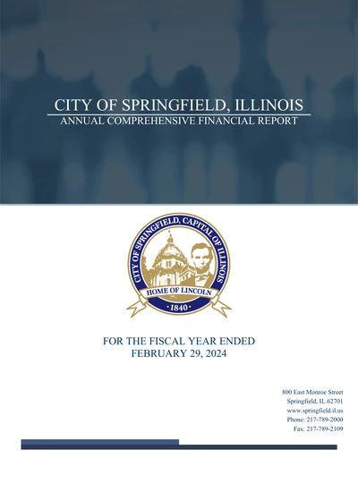 City of Springfield ACFR Cover