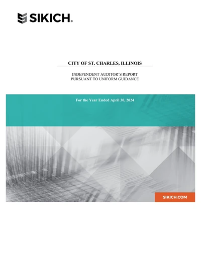 City of St Charles ACFR Cover