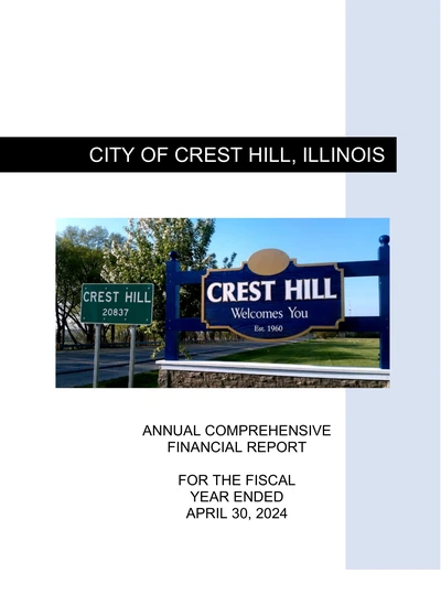 City of Crest Hill ACFR Cover