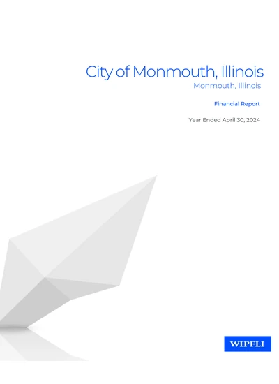 City of Monmouth ACFR Cover