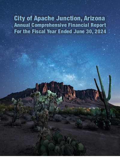 City of Apache Junction, Arizona ACFR Cover