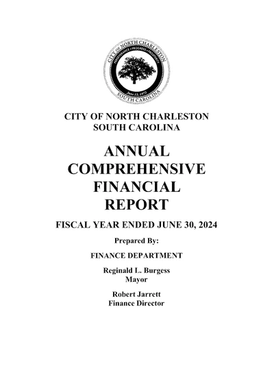 City of North Charleston ACFR Cover