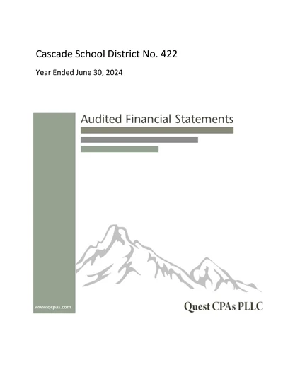 Cascade School District No 422 ACFR Cover