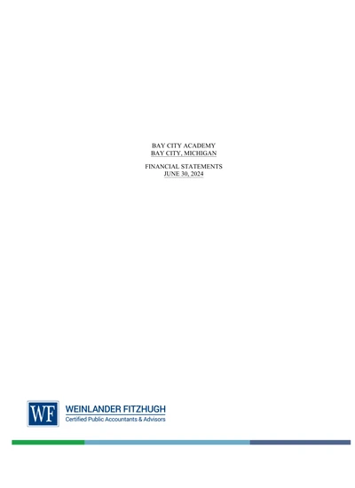 Bay City Academy ACFR Cover