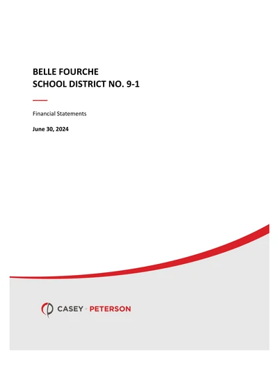 Belle Fourche School District No. 9-1 ACFR Cover