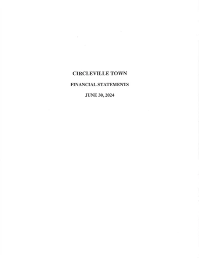 Circleville Town ACFR Cover