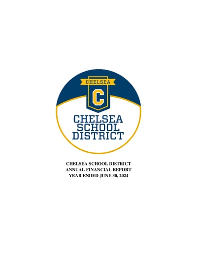 Chelsea School District ACFR Cover
