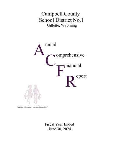 Campbell County School District No. 1 ACFR Cover