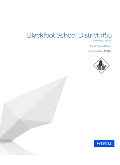 Blackfoot School District #55 ACFR Cover