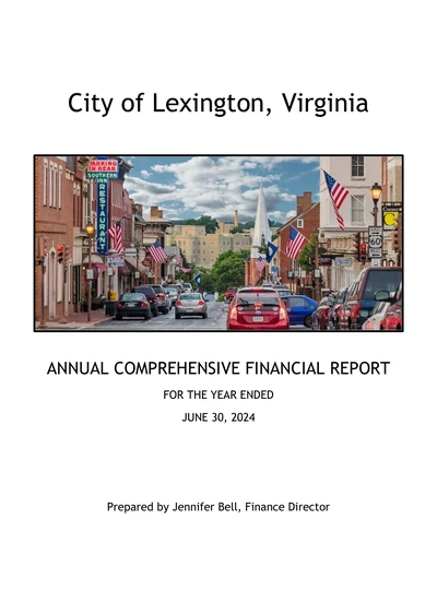 City of Lexington, Va ACFR Cover