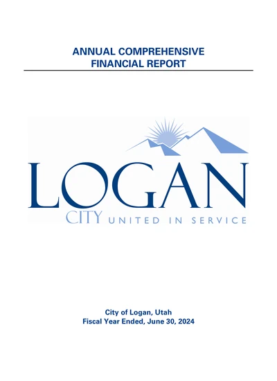 City of Logan ACFR Cover